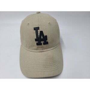 Los Angeles Dodgers George Strapback Adjustable Hat Cap Cotton MLB Beige Black